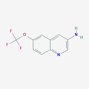 6-(Trifluoromethoxy)quinolin-3-amine chemical structure (CAS 1051372-65-6)