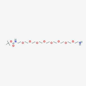 tert-Butyl (26-amino-3,6,9,12,15,18,21,24-octaoxahexacosyl)carbamate chemical structure (CAS 1052207-59-6)