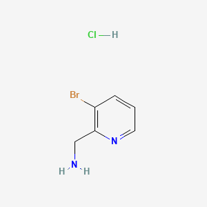 (3-Bromopyridin-2-yl)methanamine hydrochloride chemical structure (CAS 1052271-58-5)