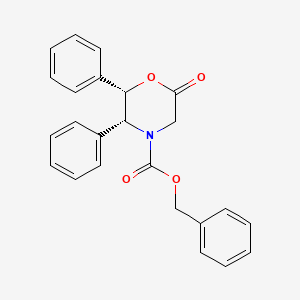 (2S,3R)-Benzyl 6-oxo-2,3-diphenylmorpholine-4-carboxylate chemical structure (CAS 105228-46-4)