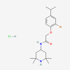 2-(2-Bromo-4-isopropylphenoxy)-N-(2,2,6,6-tetramethylpiperidin-4-yl)acetamide hydrochloride chemical structure (CAS 1052515-91-9)