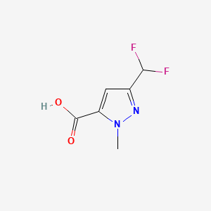 3-(Difluoromethyl)-1-methyl-1H-pyrazole-5-carboxylic acid chemical structure (CAS 1052617-38-5)