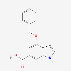 4-(Benzyloxy)-1H-indole-6-carboxylic acid chemical structure (CAS 105265-24-5)