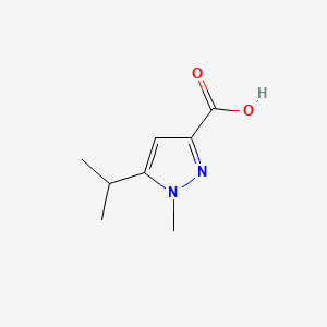 1-Methyl-5-(propan-2-yl)-1H-pyrazole-3-carboxylic acid chemical structure (CAS 1052668-36-6)