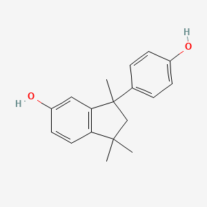3-(4-Hydroxyphenyl)-1,1,3-trimethyl-2,3-dihydro-1H-inden-5-ol chemical structure (CAS 10527-11-4)