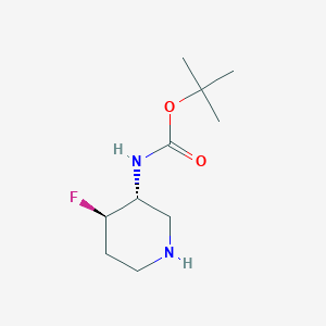tert-Butyl ((3R,4R)-4-fluoropiperidin-3-yl)carbamate chemical structure (CAS 1052713-47-9)