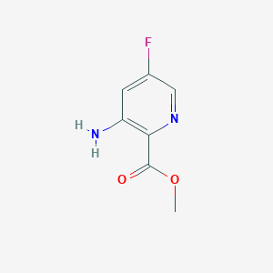 Methyl 3-amino-5-fluoropicolinate chemical structure (CAS 1052714-11-0)