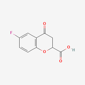 6-Fluoro-4-oxochroman-2-carboxylic acid chemical structure (CAS 105300-40-1)