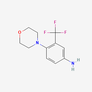 4-Morpholino-3-(trifluoromethyl)aniline chemical structure (CAS 105316-06-1)