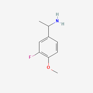1-(3-Fluoro-4-methoxyphenyl)ethanamine chemical structure (CAS 105321-49-1)
