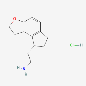 2-(2,6,7,8-Tetrahydro-1H-indeno[5,4-b]furan-8-yl)ethanamine hydrochloride chemical structure (CAS 1053239-39-6)