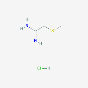 2-(Methylthio)acetimidamide hydrochloride chemical structure (CAS 105324-22-9)