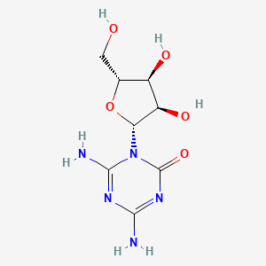 4,6-Diamino-1-((2R,3R,4S,5R)-3,4-dihydroxy-5-(hydroxymethyl)tetrahydrofuran-2-yl)-1,3,5-triazin-2(1H)-one chemical structure (CAS 105331-00-8)
