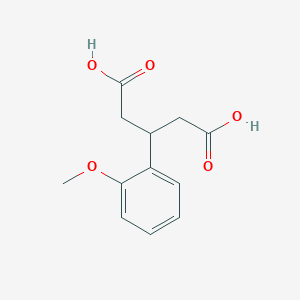 3-(2-Methoxyphenyl)pentanedioic acid chemical structure (CAS 105338-50-9)