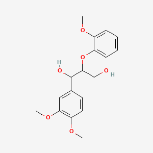 1-(3,4-Dimethoxyphenyl)-2-(2-methoxyphenoxy)propane-1,3-diol chemical structure (CAS 10535-17-8)