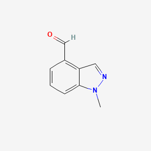 1-Methyl-1H-indazole-4-carbaldehyde chemical structure (CAS 1053655-56-3)