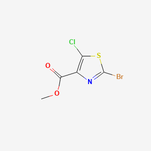 Methyl 2-bromo-5-chlorothiazole-4-carboxylate chemical structure (CAS 1053655-63-2)