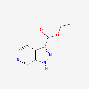 Ethyl 1H-pyrazolo[3,4-c]pyridine-3-carboxylate chemical structure (CAS 1053656-33-9)
