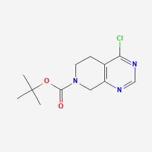 tert-Butyl 4-chloro-5,6-dihydropyrido[3,4-d]pyrimidine-7(8H)-carboxylate chemical structure (CAS 1053656-57-7)