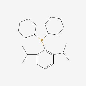 Dicyclohexyl(2,6-diisopropylphenyl)phosphine chemical structure (CAS 1053657-07-0)