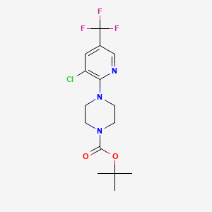 tert-Butyl 4-(3-chloro-5-(trifluoromethyl)pyridin-2-yl)piperazine-1-carboxylate chemical structure (CAS 1053658-78-8)
