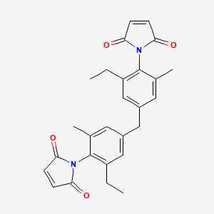 1,1'-(Methylenebis(2-ethyl-6-methyl-4,1-phenylene))bis(1H-pyrrole-2,5-dione) chemical structure (CAS 105391-33-1)