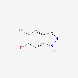 5-Bromo-6-fluoro-1H-indazole chemical structure (CAS 105391-70-6)