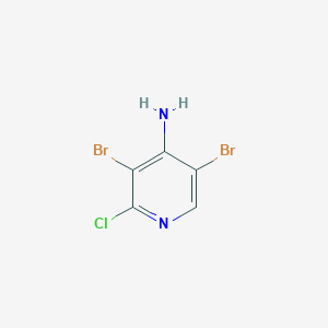 3,5-Dibromo-2-chloropyridin-4-amine chemical structure (CAS 1054484-40-0)