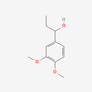1-(3,4-Dimethoxyphenyl)propan-1-ol chemical structure (CAS 10548-83-1)