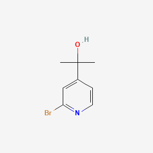 2-(2-Bromopyridin-4-yl)propan-2-ol chemical structure (CAS 1055073-69-2)