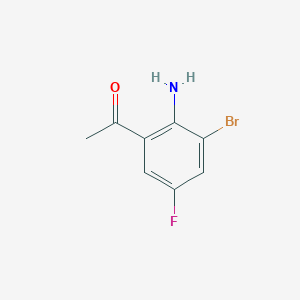 1-(2-Amino-3-bromo-5-fluorophenyl)ethan-1-one chemical structure (CAS 105515-19-3)
