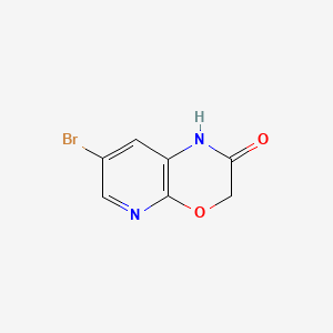 7-Bromo-1H-pyrido[2,3-b][1,4]oxazin-2(3H)-one chemical structure (CAS 105544-36-3)