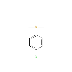 (4-Chlorophenyl)trimethylsilane chemical structure (CAS 10557-71-8)