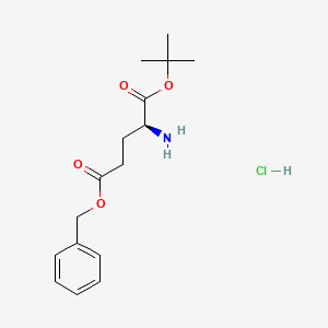 (S)-5-Benzyl 1-tert-butyl 2-aminopentanedioate hydrochloride chemical structure (CAS 105590-97-4)
