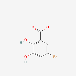 Methyl 5-bromo-2,3-dihydroxybenzoate chemical structure (CAS 105603-49-4)