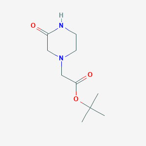 tert-Butyl 2-(3-oxopiperazin-1-yl)acetate chemical structure (CAS 1056057-55-6)