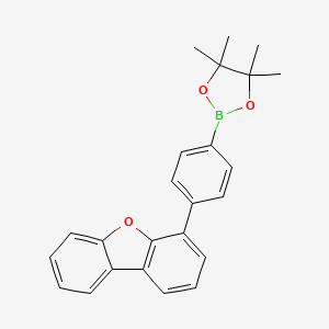 2-(4-(Dibenzo[b,d]furan-4-yl)phenyl)-4,4,5,5-tetramethyl-1,3,2-dioxaborolane chemical structure (CAS 1056113-44-0)