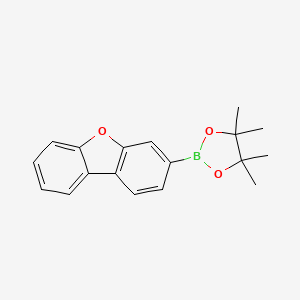 2-(Dibenzo[b,d]furan-3-yl)-4,4,5,5-tetramethyl-1,3,2-dioxaborolane chemical structure (CAS 1056113-50-8)