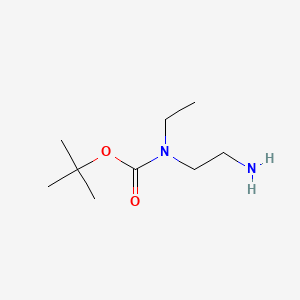 tert-Butyl (2-aminoethyl)(ethyl)carbamate chemical structure (CAS 105628-63-5)