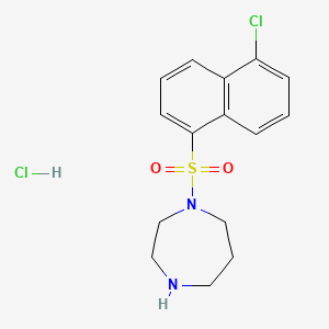 1-((5-Chloronaphthalen-1-yl)sulfonyl)-1,4-diazepane hydrochloride chemical structure (CAS 105637-50-1)