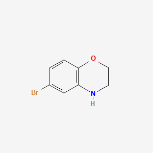 6-Bromo-3,4-dihydro-2H-benzo[b][1,4]oxazine chemical structure (CAS 105655-01-4)
