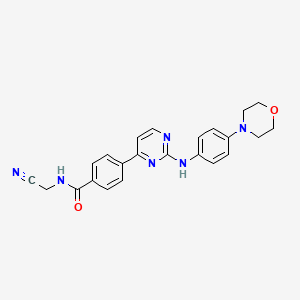 N-(Cyanomethyl)-4-(2-((4-morpholinophenyl)amino)pyrimidin-4-yl)benzamide chemical structure (CAS 1056634-68-4)