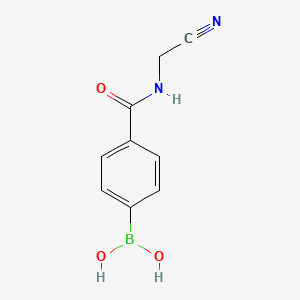 (4-((Cyanomethyl)carbamoyl)phenyl)boronic acid chemical structure (CAS 1056636-11-3)