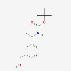 tert-Butyl (1-(3-(hydroxymethyl)phenyl)ethyl)carbamate chemical structure (CAS 1056675-39-8)