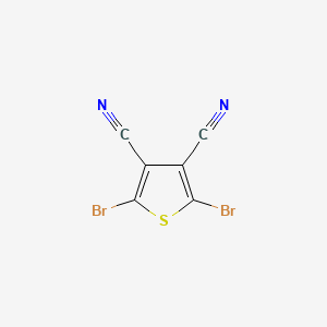 2,5-Dibromothiophene-3,4-dicarbonitrile chemical structure (CAS 1056841-63-4)