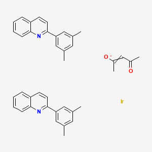 Bis(2-(3,5-dimethylphenyl)quinoline-C2,N')(acetylacetonato)iridium(III) chemical structure (CAS 1056874-46-4)