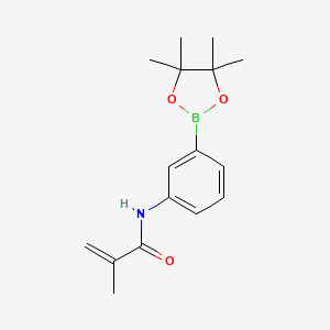 N-(3-(4,4,5,5-Tetramethyl-1,3,2-dioxaborolan-2-yl)phenyl)methacrylamide chemical structure (CAS 1056904-42-7)