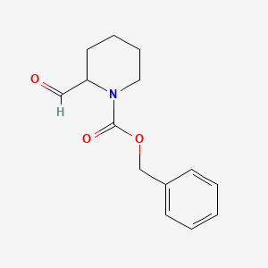 Benzyl 2-formylpiperidine-1-carboxylate chemical structure (CAS 105706-76-1)