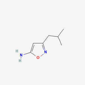 3-Isobutylisoxazol-5-amine chemical structure (CAS 1057064-36-4)