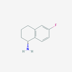 (R)-6-Fluoro-1,2,3,4-tetrahydronaphthalen-1-amine chemical structure (CAS 1057246-78-2)